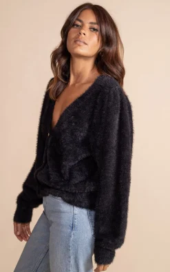 Women Dancing Leopard Bambino Cardigan In Black