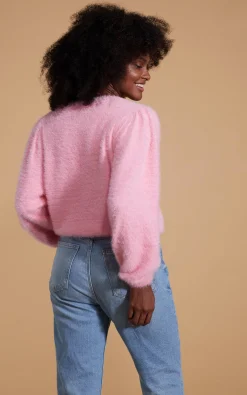 Women Dancing Leopard Bambino Cardigan In Candy Pink