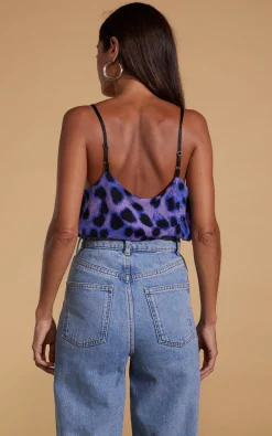 Women Dancing Leopard Birdie Cami Top In Lilac Leopard