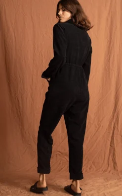 Women Dancing Leopard Blaze Boilersuit In Black
