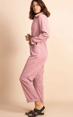 Women Dancing Leopard Blaze Boilersuit In Rose Pink