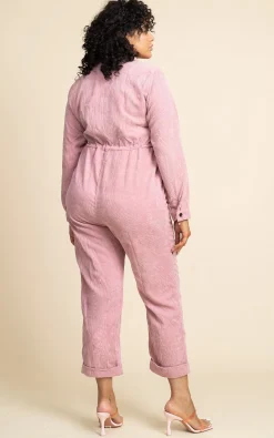 Women Dancing Leopard Blaze Boilersuit In Rose Pink