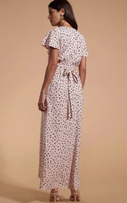Women Dancing Leopard Cayenne Dress In Abstract Black On Beige