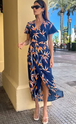 Women Dancing Leopard Cayenne Dress In Bamboo