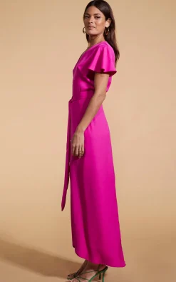 Women Dancing Leopard Cayenne Dress In Magenta