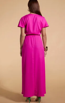 Women Dancing Leopard Cayenne Dress In Magenta