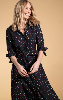 Women Dancing Leopard Dove Dress In Abstract Multi