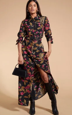 Women Dancing Leopard Dove Dress In Leopards In Vines