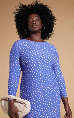 Women Dancing Leopard Estella Midaxi Dress In Odd Dot Pink On Amparo Blue