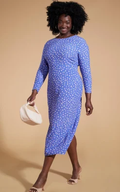 Women Dancing Leopard Estella Midaxi Dress In Odd Dot Pink On Amparo Blue