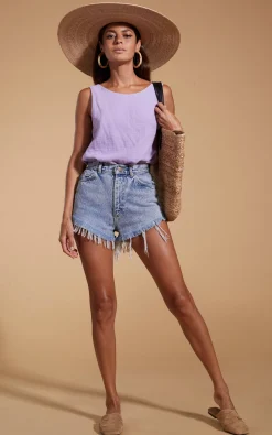 Women Dancing Leopard Halo Guava Twist Top In Lilac