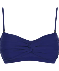 Women Dancing Leopard Halo Lalita Bandeau Bikini Top In Navy