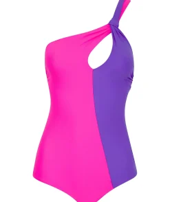 Women Dancing Leopard Halo Portinax Swimsuit In Pink & Purple Indigo Mix