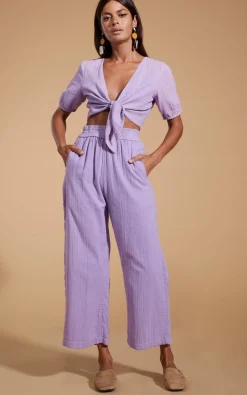 Women Dancing Leopard Halo Tahiti Trousers In Lilac