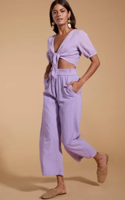 Women Dancing Leopard Halo Tahiti Trousers In Lilac