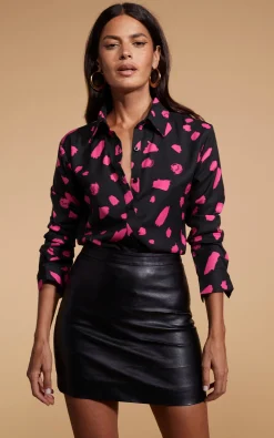 Women Dancing Leopard Harley Skirt In Black
