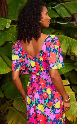 Women Dancing Leopard Ivorie Midaxi Dress In Vintage Floral