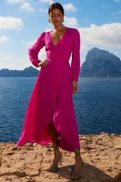 Women Dancing Leopard Jagger Maxi Dress In Magenta