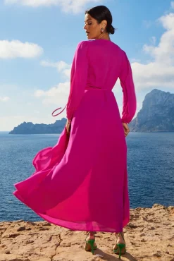 Women Dancing Leopard Jagger Maxi Dress In Magenta