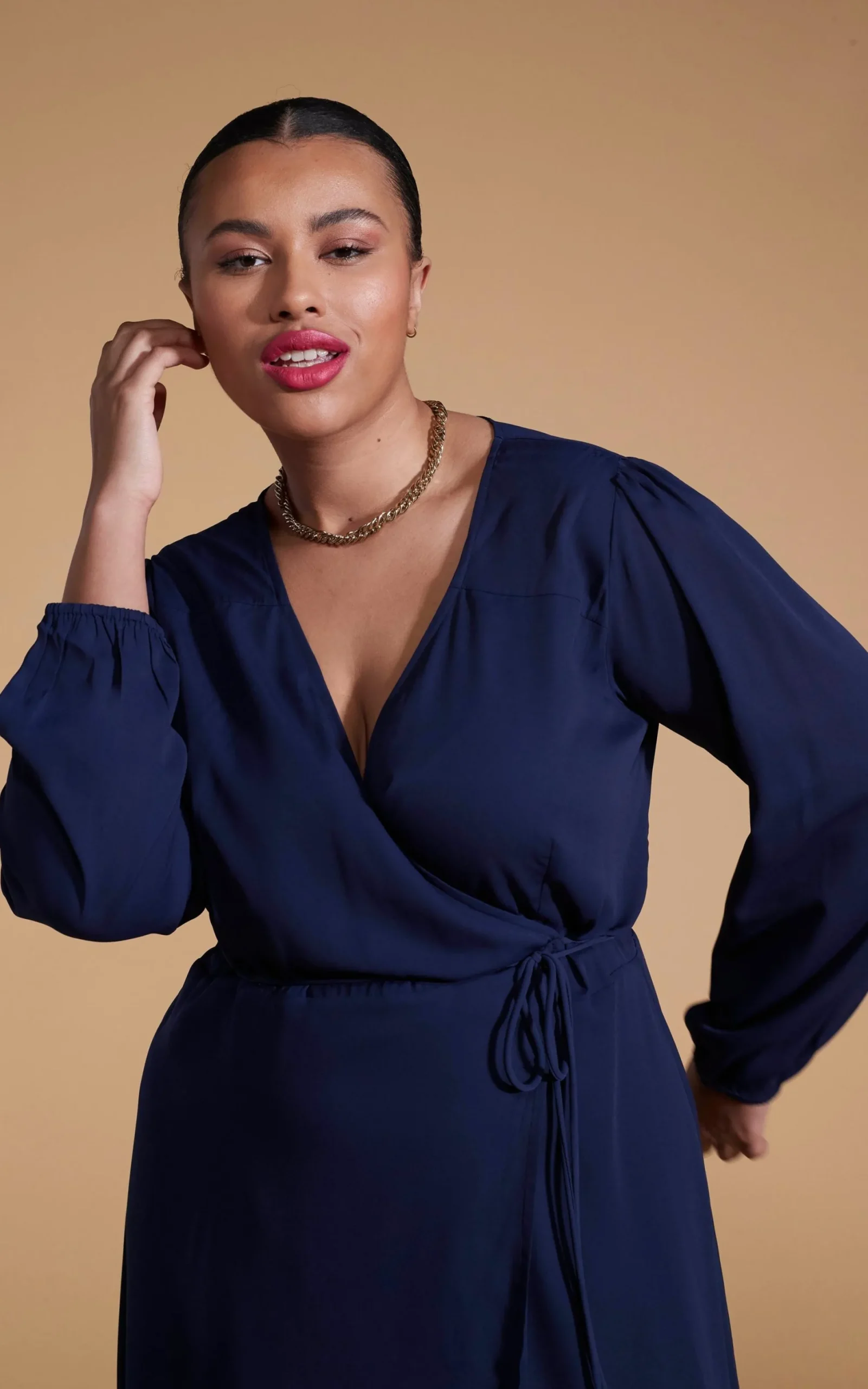 Women Dancing Leopard Jagger Maxi Dress In Navy - Extended Sizing