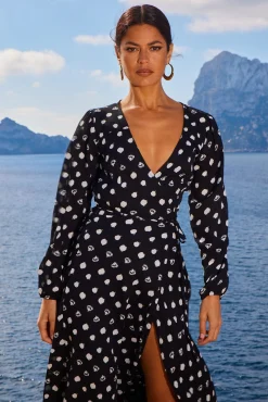 Women Dancing Leopard Jagger Maxi Dress In Painted Dot