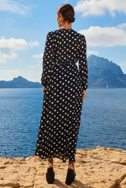 Women Dancing Leopard Jagger Maxi Dress In Painted Dot