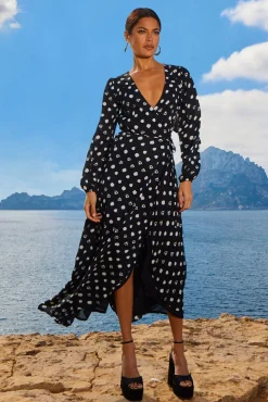 Women Dancing Leopard Jagger Maxi Dress In Painted Dot