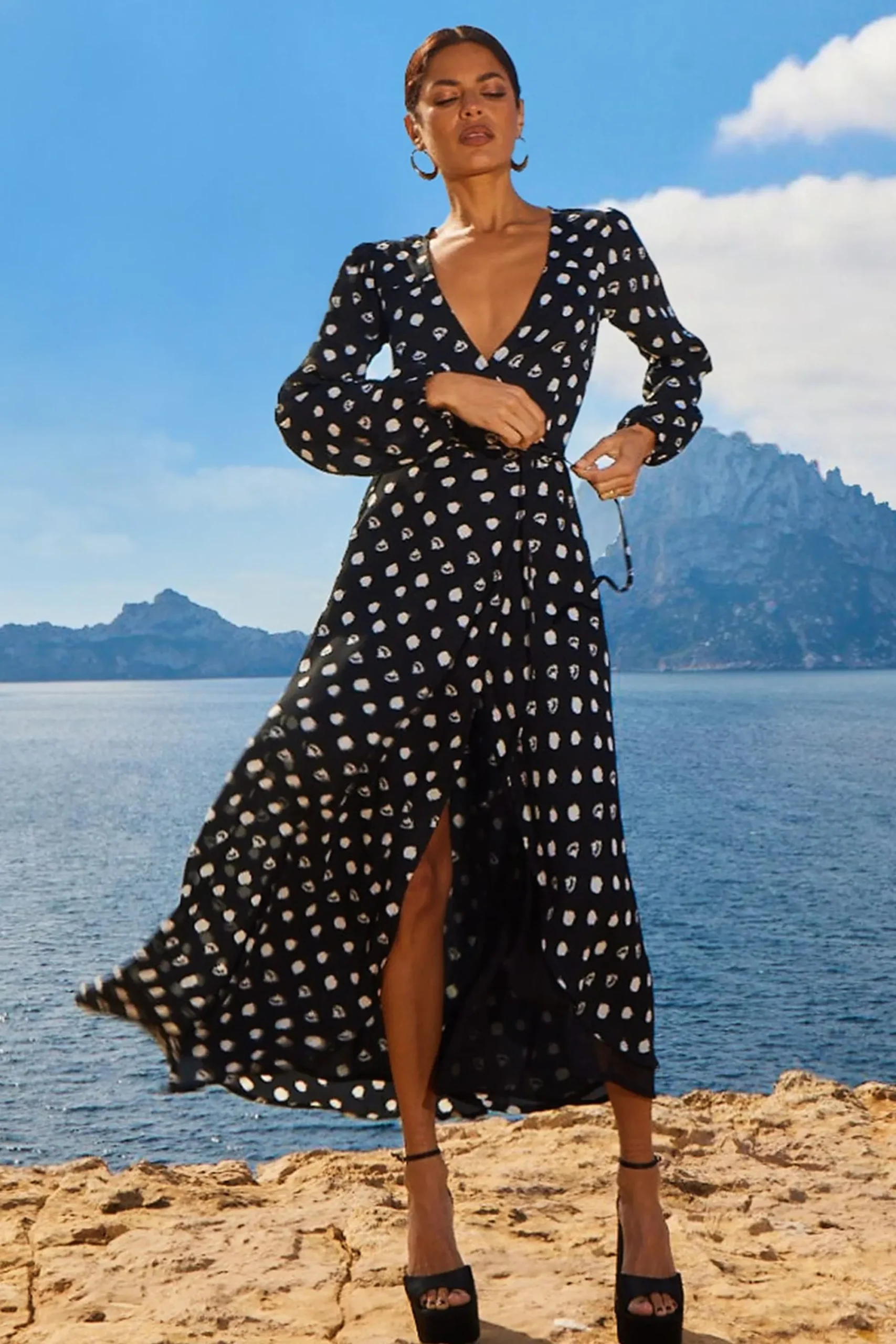 Women Dancing Leopard Jagger Maxi Dress In Painted Dot