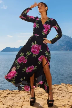 Women Dancing Leopard Jagger Maxi Dress In Pink Peony