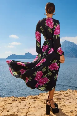 Women Dancing Leopard Jagger Maxi Dress In Pink Peony