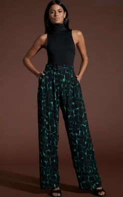Women Dancing Leopard Jesse Trousers In Green Alligator
