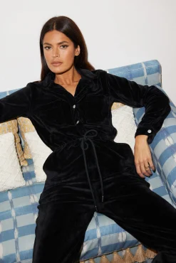 Women Dancing Leopard Katsumi Jumpsuit In Black