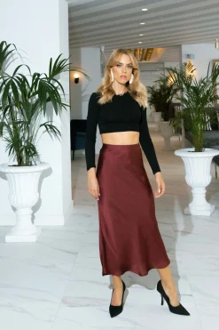Women Dancing Leopard Lotus Skirt In Chocolate