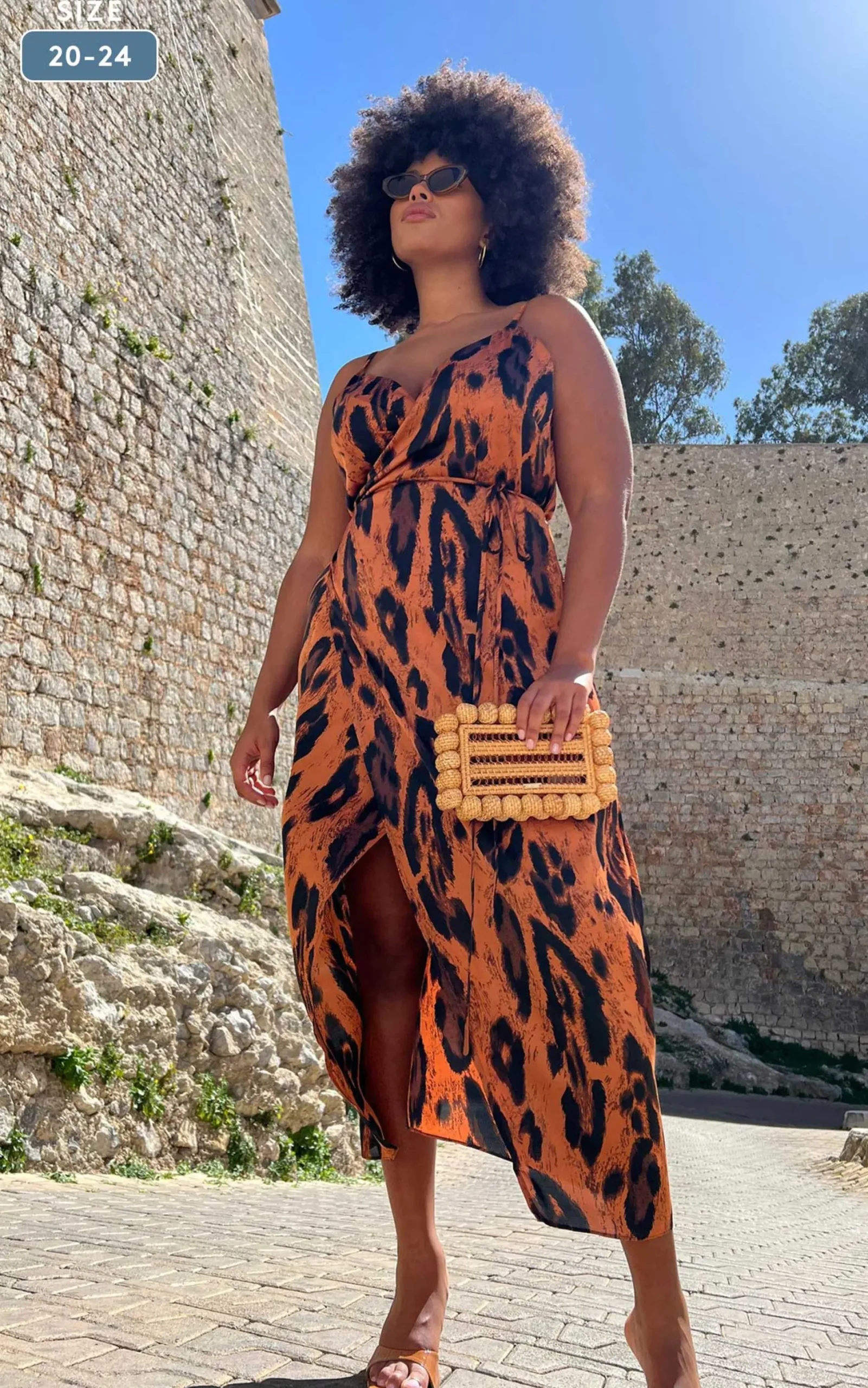 Women Dancing Leopard Mariah Wrap Dress In Chocolate Leopard - Extended Sizing