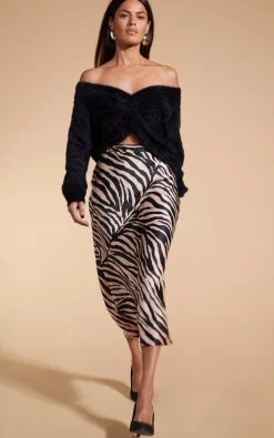 Women Dancing Leopard Renzo Skirt In Blush Zebra