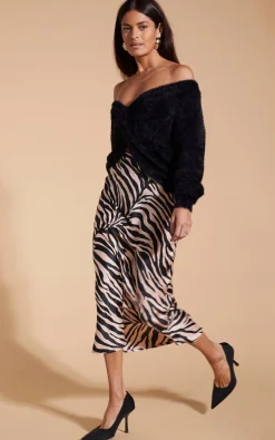 Women Dancing Leopard Renzo Skirt In Blush Zebra