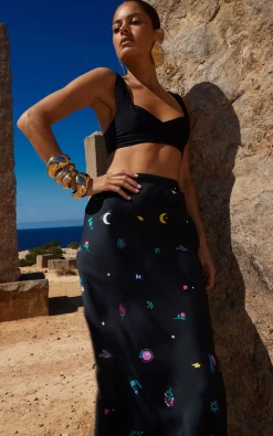 Women Dancing Leopard Renzo Skirt In Mystic Ditzy
