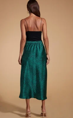 Women Dancing Leopard Renzo Skirt In Small Green Leopard