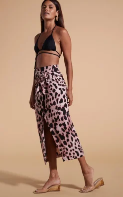 Women Dancing Leopard River Skirt In Blush Leopard