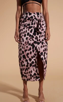 Women Dancing Leopard River Skirt In Blush Leopard