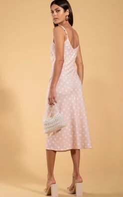 Women Dancing Leopard Sienna Midaxi Dress In Beige Polka Dot