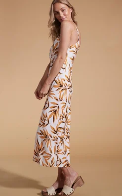 Women Dancing Leopard Sienna Midaxi Slip Dress In Tropic Natural