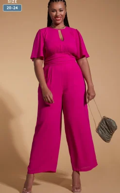 Women Dancing Leopard Silva Jumpsuit In Magenta- Extended Sizing