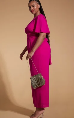 Women Dancing Leopard Silva Jumpsuit In Magenta- Extended Sizing