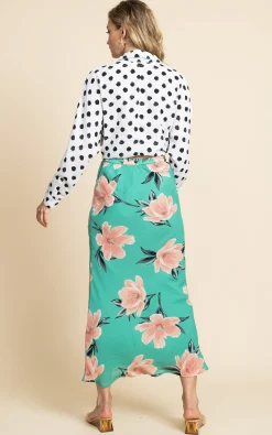 Women Dancing Leopard Sophie Skirt In Sage Base Tulip