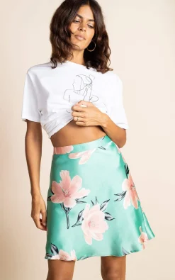 Women Dancing Leopard Stevie Mini Skirt In Sage Base Tulip