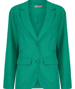 Women Dancing Leopard Tatiyana Linen Blazer In Vivid Green