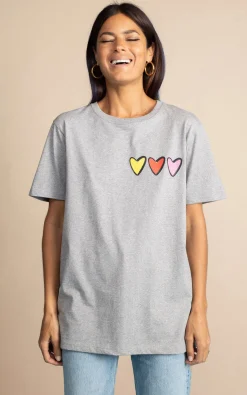 Women Dancing Leopard Triple Heart Charity T-Shirt For Railway Children