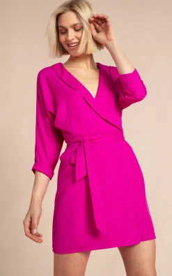 Women Dancing Leopard Valley Mini Dress In Magenta