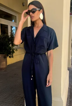 Women Dancing Leopard Zeta Jumpsuit In Black